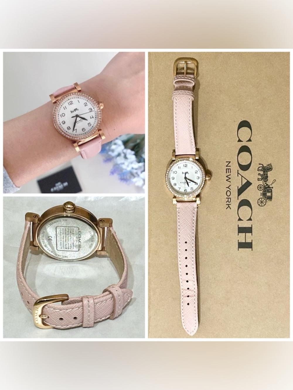 Coach. 7 Piece. Margot Bag, Watch, Pouch, Wristlet, Glasses, Dust Bag & Scarf - Picture 12 of 16
